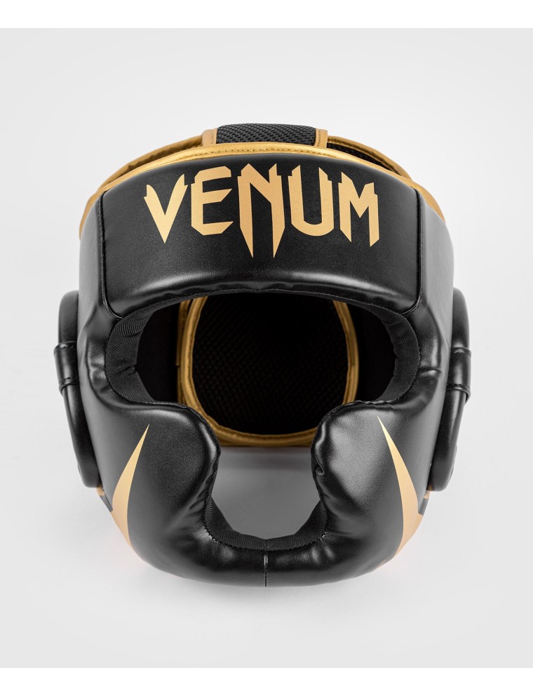 Top Choice Venum Challenger Headgear - Black/Gold On Hand Now