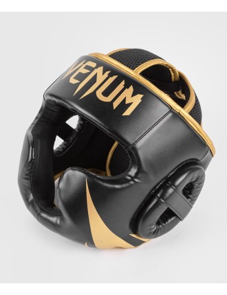 Top Choice Venum Challenger Headgear - Black/Gold On Hand Now