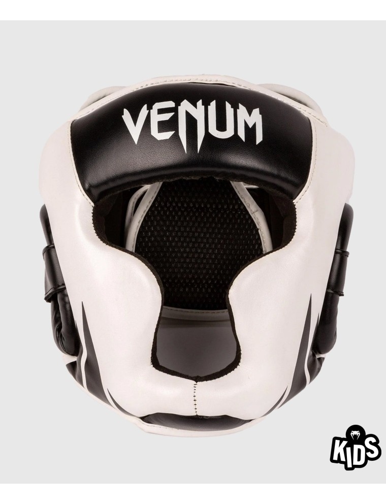 Top Choice Venum Challenger Kids Headgear - Black/White Immediate Availability