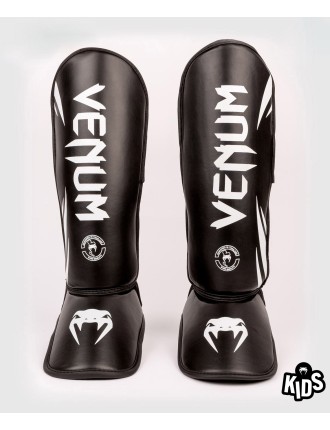 Top Choice Venum Challenger Kids Shin Guards - Black/White In Stock