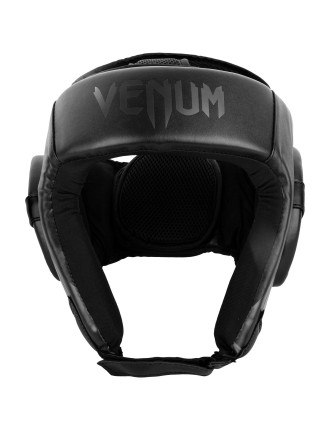 Top Choice Venum Challenger Open Face Headgear - Black/Black Available for Immediate Shipping