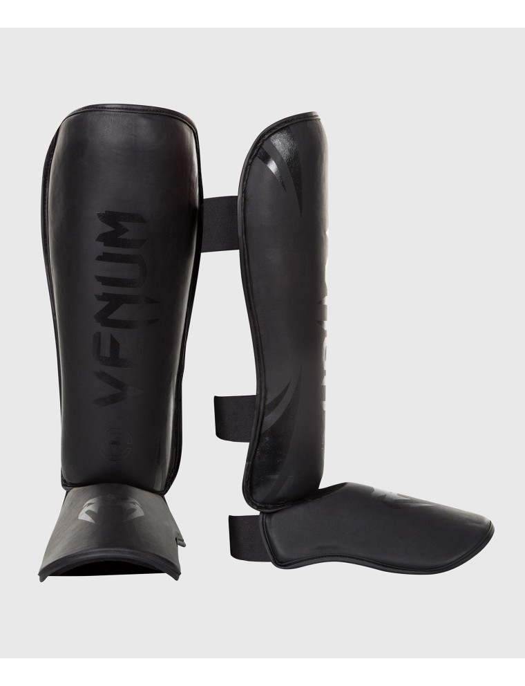 Top Choice Venum Challenger Standup Shin Guards - Matte/Black Available for Immediate Shipping