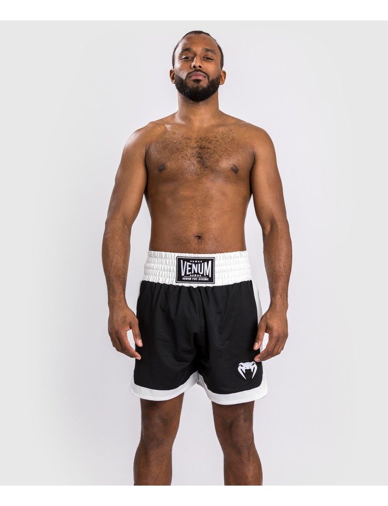 Top Choice Venum Classic Boxing Shorts - Black/White Fresh Release