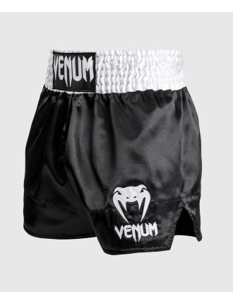 Top Choice Venum Classic - Muay Thai Short Black/White/White In Stock