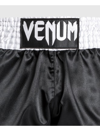 Top Choice Venum Classic - Muay Thai Short Black/White/White In Stock