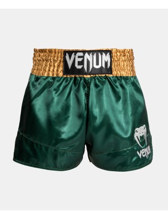 Top Choice Venum Classic Muay Tha? Short - Green/Gold/White Latest Edition