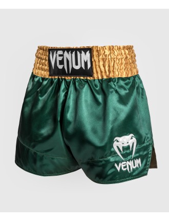 Top Choice Venum Classic Muay Tha? Short - Green/Gold/White Latest Edition