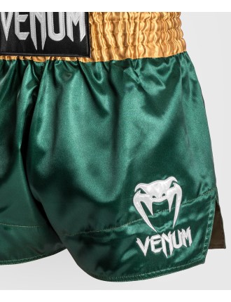 Top Choice Venum Classic Muay Tha? Short - Green/Gold/White Latest Edition