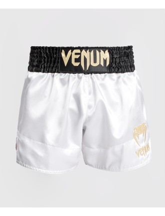 Top Choice Venum Classic Muay Thai Short - White/Gold/Black Limited Stock