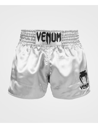 Top Choice Venum Classic Muay Thai Shorts - Silver/Black New Release