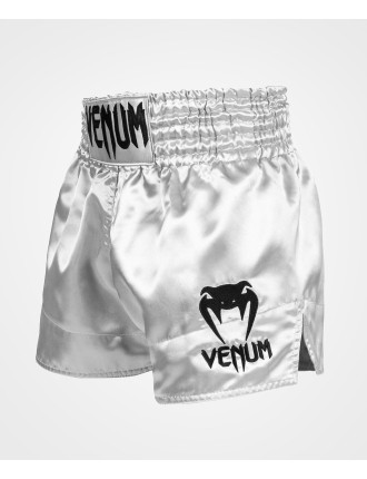 Top Choice Venum Classic Muay Thai Shorts - Silver/Black New Release