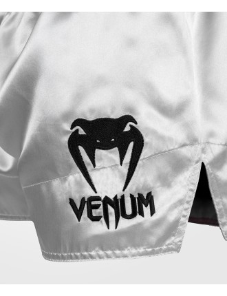 Top Choice Venum Classic Muay Thai Shorts - Silver/Black New Release