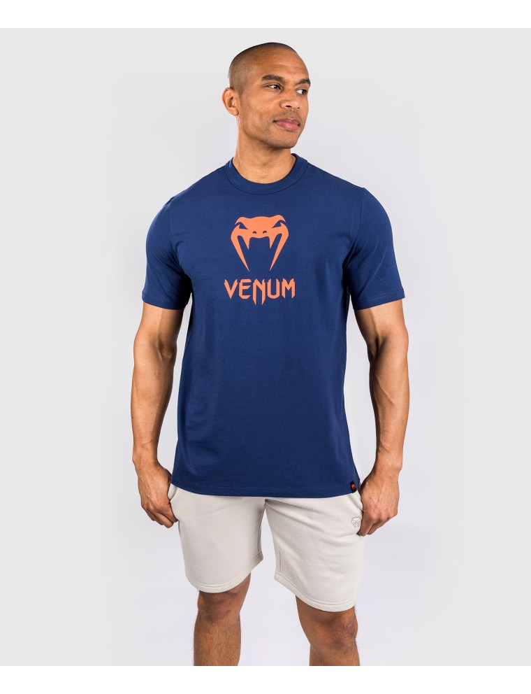 Top Choice Venum Classic T-Shirt - Navy Blue/Orange New Release