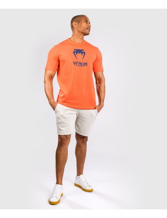 Top Choice Venum Classic T-Shirt - Orange/Navy Blue Ready for Shipment