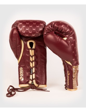 Top Choice Venum Coco Monogram Pro Lace Up Boxing Gloves - Garnet Red Limited Stock