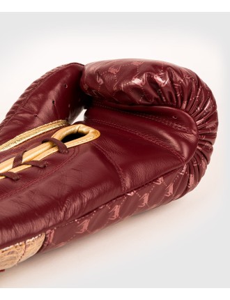 Top Choice Venum Coco Monogram Pro Lace Up Boxing Gloves - Garnet Red Limited Stock