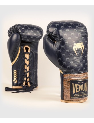 Top Choice Venum Coco Monogram Pro Lace Up Boxing Gloves - State Blue Immediate Availability