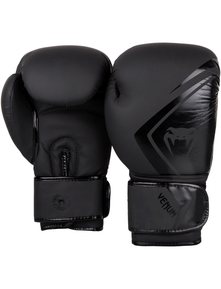 Top Choice Venum Contender 2.0 Boxing Gloves - Black/Black - WLMT Edition