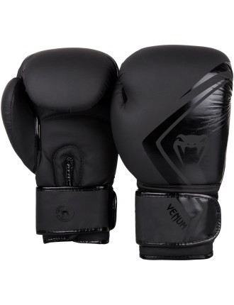 Top Choice Venum Contender 2.0 Boxing Gloves - Black/Black - WLMT Edition