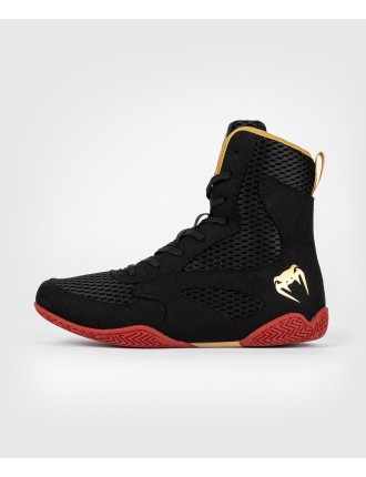 Top Choice Venum Contender Boxing Shoes - Black/Gold/Red Fresh Release