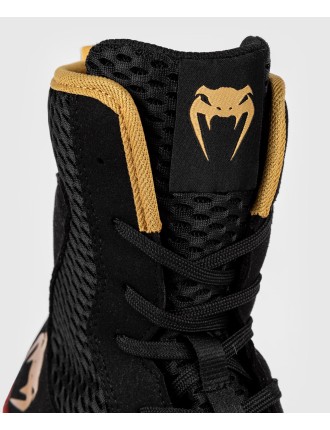 Top Choice Venum Contender Boxing Shoes - Black/Gold/Red Fresh Release