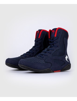 Top Choice Venum Contender Boxing Shoes - Navy Blue/Red Just Launched