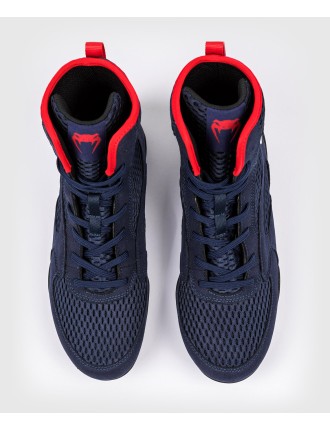 Top Choice Venum Contender Boxing Shoes - Navy Blue/Red Just Launched