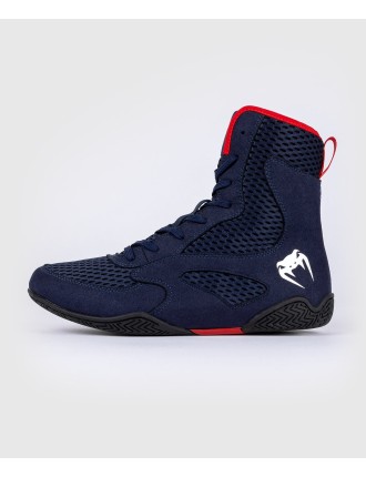 Top Choice Venum Contender Boxing Shoes - Navy Blue/Red Just Launched