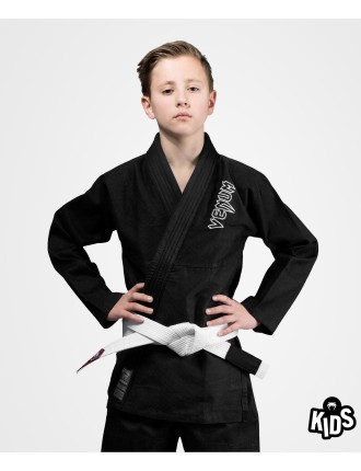 Top Choice Venum Contender Kids BJJ Gi (Free white belt included) - Black New Collection