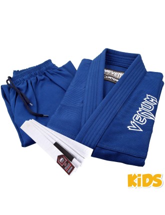 Top Choice Venum Contender Kids BJJ Gi (Free white belt included) - Blue New Stock