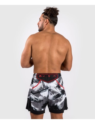 Top Choice Venum Electron 3.0 Fight Shorts - Grey/Red Just Launched