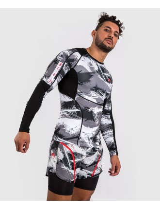 Top Choice Venum Electron 3.0 Long Sleeve Rashguard - Grey/Red Just Launched