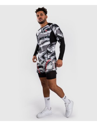 Top Choice Venum Electron 3.0 Long Sleeve Rashguard - Grey/Red Just Launched