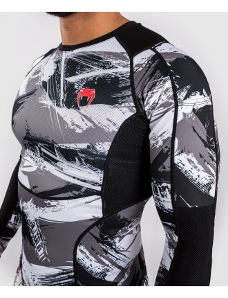 Top Choice Venum Electron 3.0 Long Sleeve Rashguard - Grey/Red Just Launched