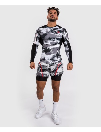 Top Choice Venum Electron 3.0 Long Sleeve Rashguard - Grey/Red Just Launched