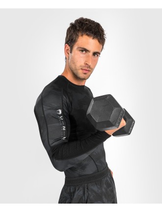 Top Choice Venum Electron 3.0 Rashguard - Long Sleeves - Black New Stock