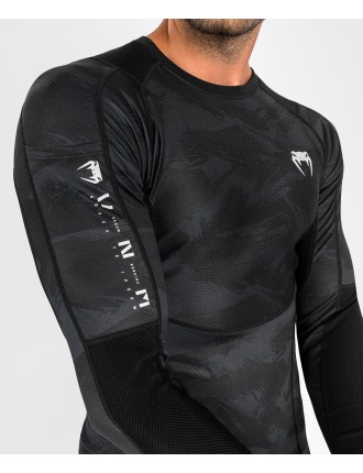 Top Choice Venum Electron 3.0 Rashguard - Long Sleeves - Black New Stock