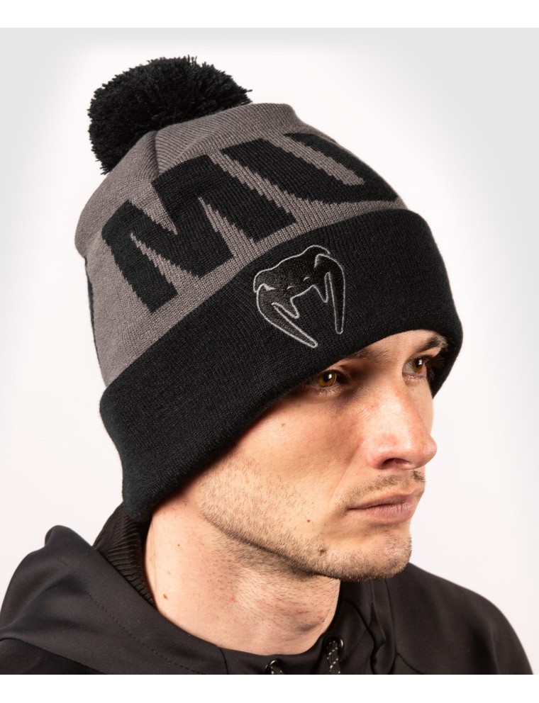 Top Choice Venum Elite Beanie with pompom - Grey/Black New Stock