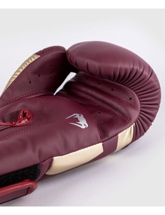 Top Choice Venum Elite Boxing Gloves - Burgundy/Gold Immediate Availability