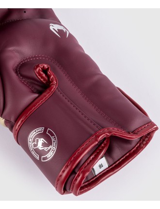 Top Choice Venum Elite Boxing Gloves - Burgundy/Gold Immediate Availability