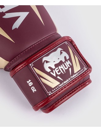 Top Choice Venum Elite Boxing Gloves - Burgundy/Gold Immediate Availability