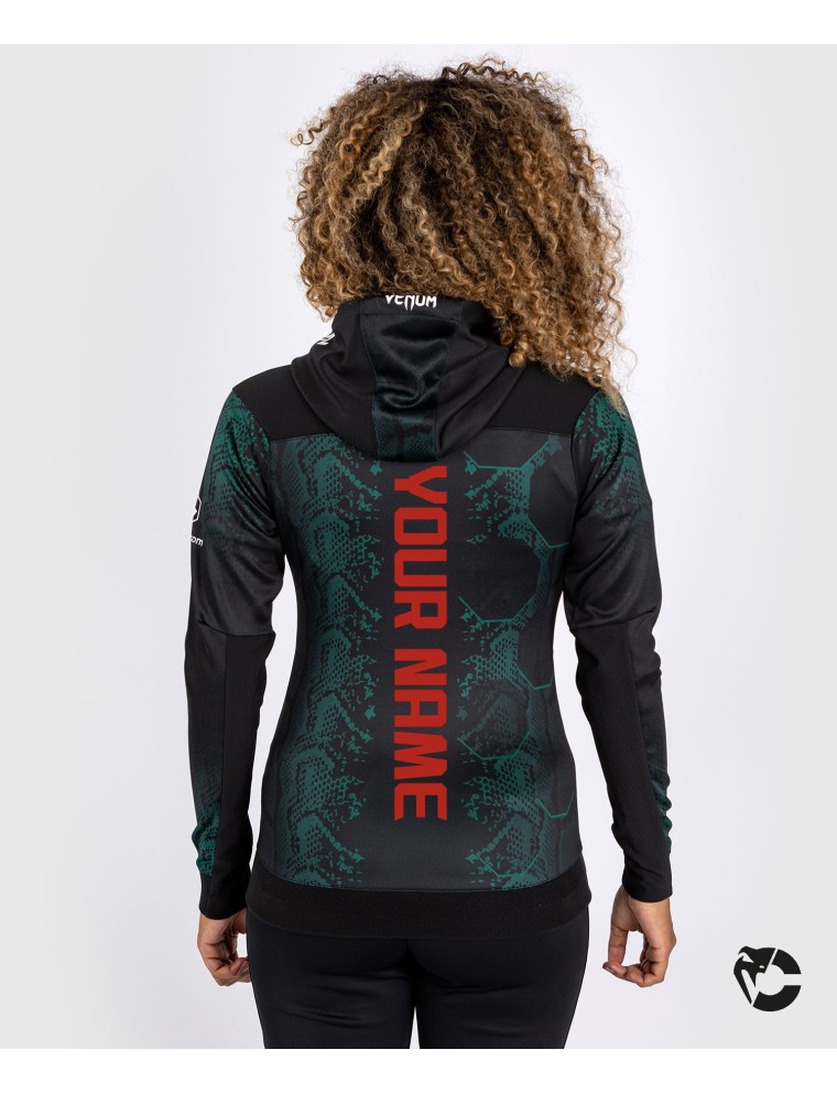 Top Choice UFC Adrenaline by Venum Personalized Authentic Fight Night Women Walkout Hoodie - Emerald Edition - Green/Black Hot N