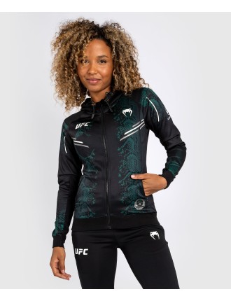 Top Choice UFC Adrenaline by Venum Personalized Authentic Fight Night Women Walkout Hoodie - Emerald Edition - Green/Black Hot N