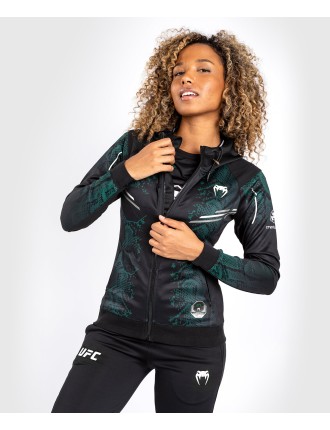 Top Choice UFC Adrenaline by Venum Personalized Authentic Fight Night Women Walkout Hoodie - Emerald Edition - Green/Black Hot N