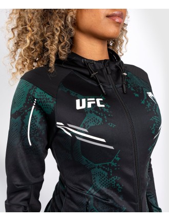 Top Choice UFC Adrenaline by Venum Personalized Authentic Fight Night Women Walkout Hoodie - Emerald Edition - Green/Black Hot N