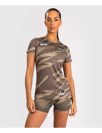 Top Choice UFC Adrenaline by Venum Fight Week Women Dry-Tech T-shirt - Desert Camo New Stock