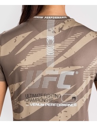 Top Choice UFC Adrenaline by Venum Fight Week Women Dry-Tech T-shirt - Desert Camo New Stock