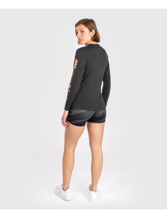 Top Choice UFC Adrenaline by Venum Fight Week Women Long Sleeve Cotton T-Shirt - Charcoal Grey Available for Immediate Shipping