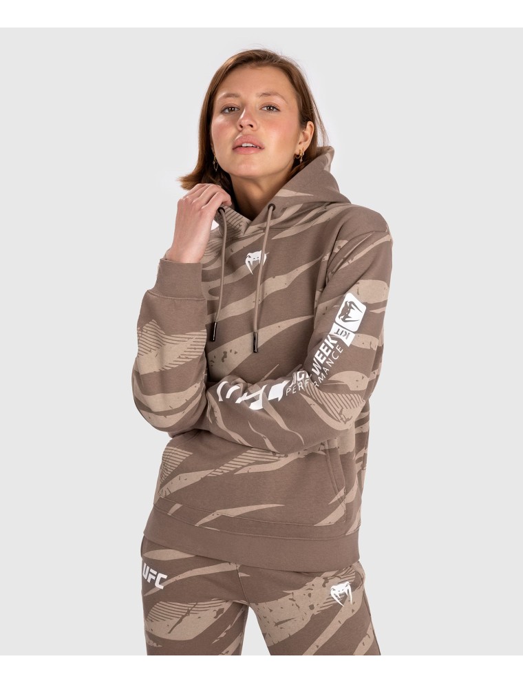 Top Choice UFC Adrenaline by Venum Fight Week Women Pullover Hoodie - Desert Camo