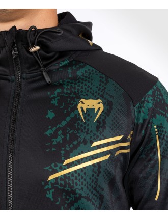 Top Choice UFC Adrenaline by Venum Personalized Authentic Fight Night Men Walkout Hoodie - Emerald Edition - Green/Black/Gold Ju